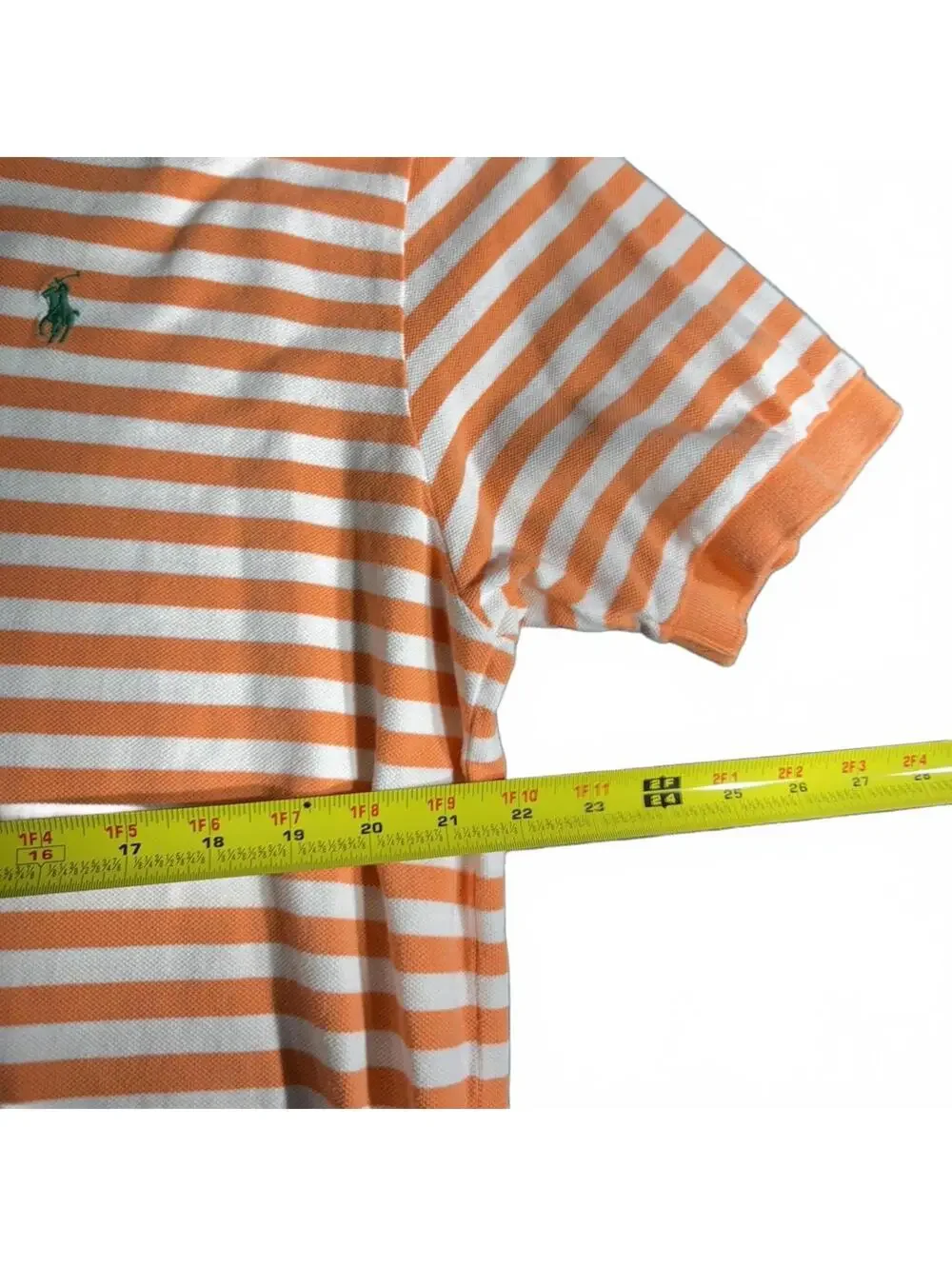 Polo Ralph Lauren Orange Striped Golf Collared Shirt Size XL